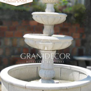 Gartenbrunnen aus Granit FL2 mit Wasserbecken